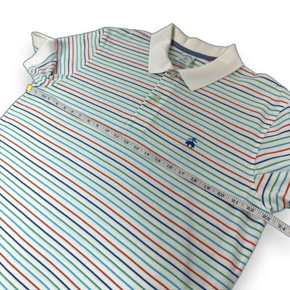 Brooks Brothers Polo Shirt Mens Size Extra Large XL Striped Slim‎ Fit - Picture 7 of 8